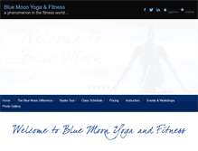 Tablet Screenshot of bluemoonyogaandfitness.com